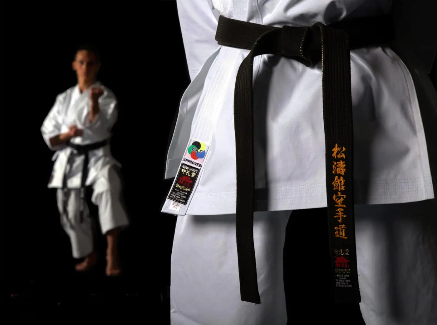 Kimono de Karate Shureido New Wave 3 3 VESTE SEULE Kimono Shureido New Wave 3 - WKF Approved karategi equipe-femmes-zoom-etiquette